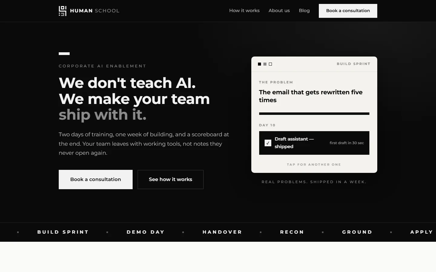 Human School website