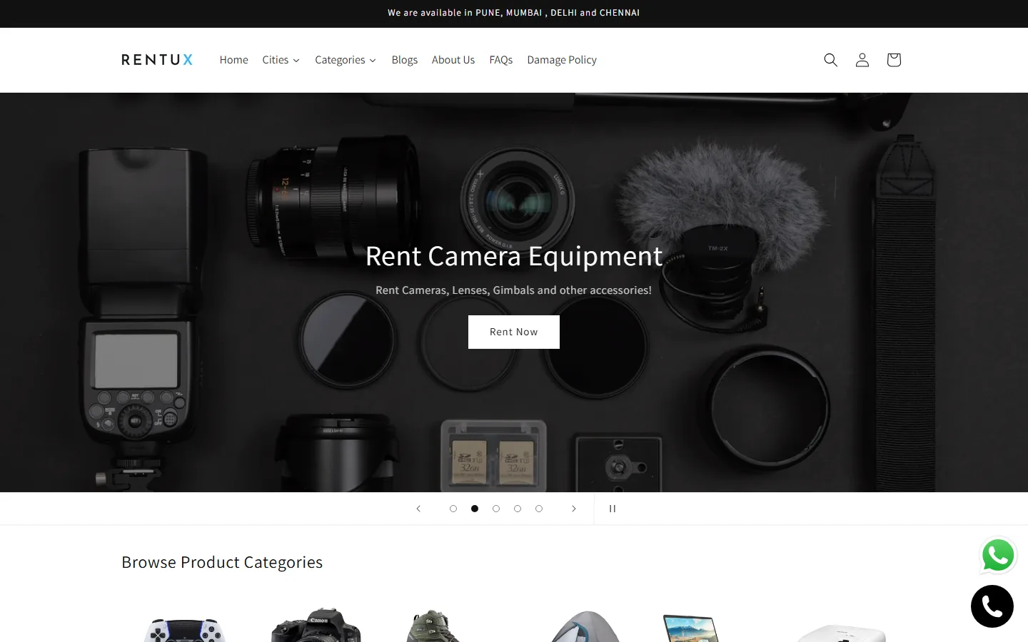 Rentux website